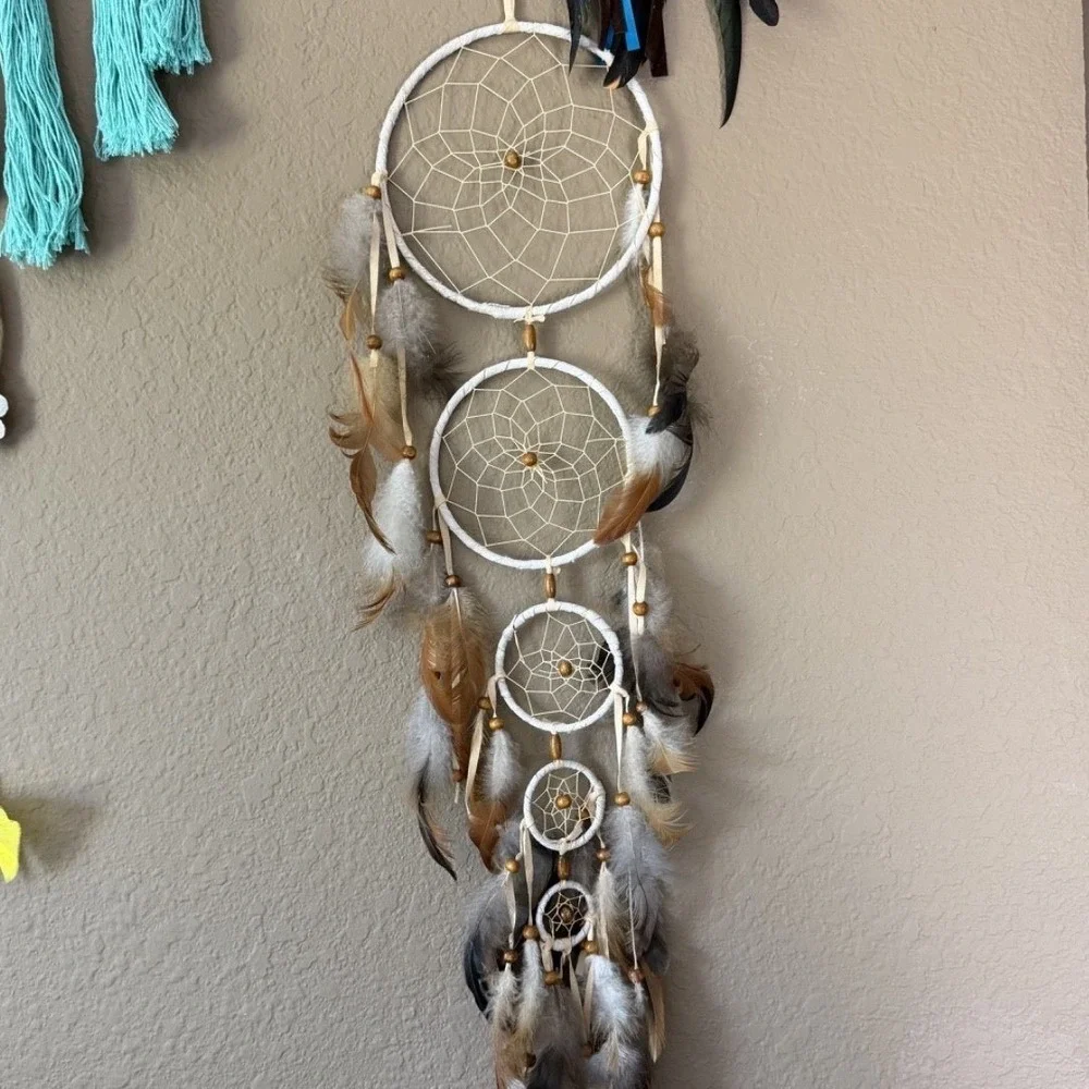 Lot of 14 Dream Catchers Boho‎ Wall Hanging Handmade Feather Macrame Mixed Sizes